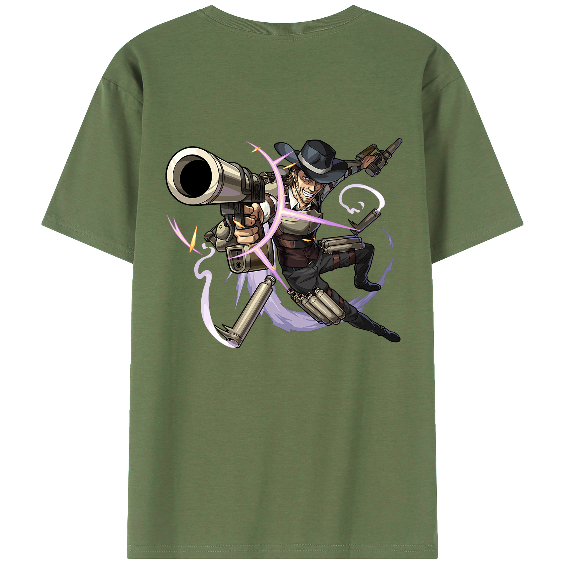 （画像用） 進撃の巨人 ケニー·アッカーマン Attack on Titan Kenny Ackerman 綿100％ メンズ半袖Tシャツ（バックプリント） 通気性